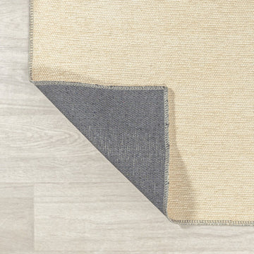 Demie Minimalist Graphic Circle Machine-washable Area Rug